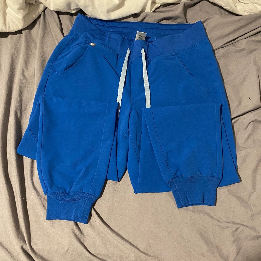 Royal Blue Figs Scrub Pants
